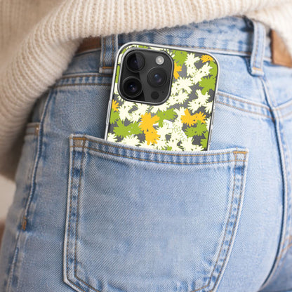 iPhone 16 Pro Clear Case - Yellow Dandelion Design