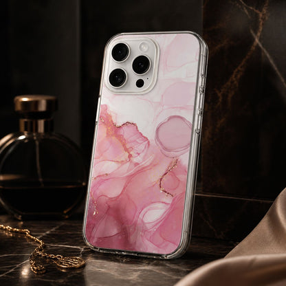 iPhone 15 Pro Case With MagSafe - Pink Marble