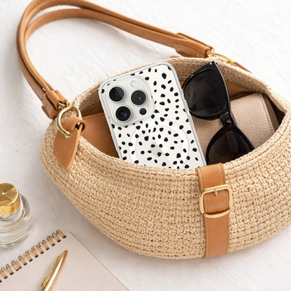 iPhone 15 Pro Max Case With MagSafe - White Polka