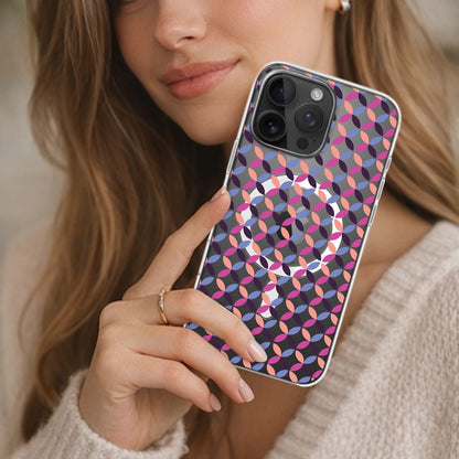 iPhone 16 Pro Max Clear Case - Pink Celestial Petal Design