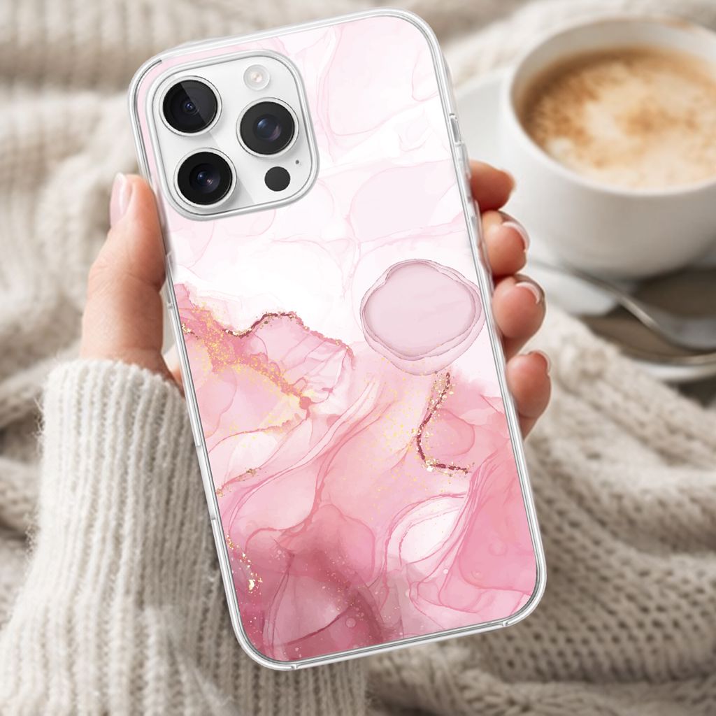 iPhone 16 Pro Case With MagSafe - Pink Marble