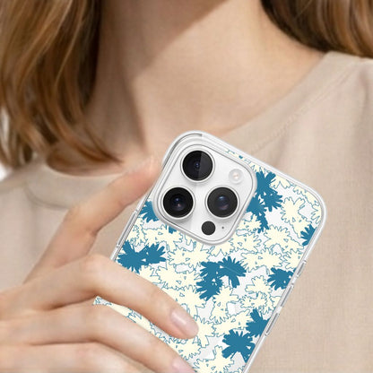 iPhone 16 Pro Max Clear Case - Blue Dandelion Design