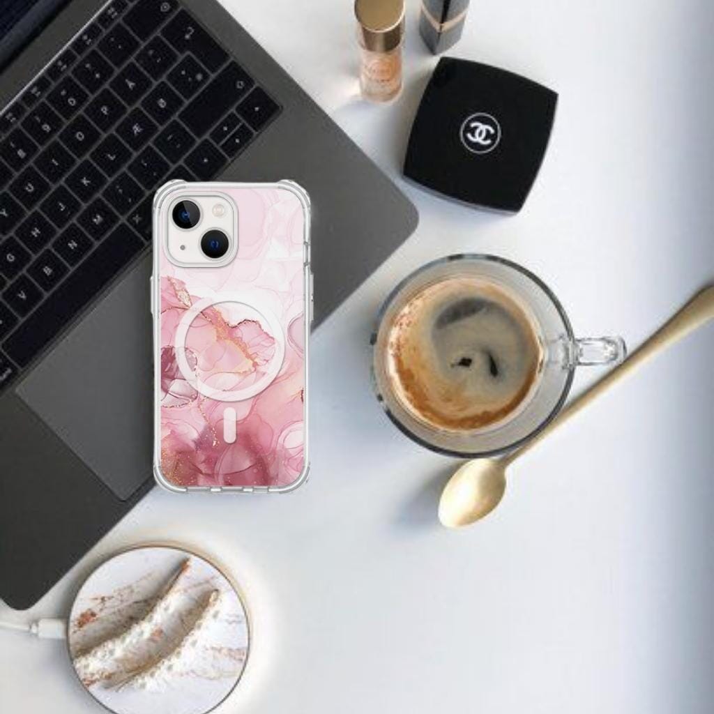 iPhone 16e Case With MagSafe - Pink Marble