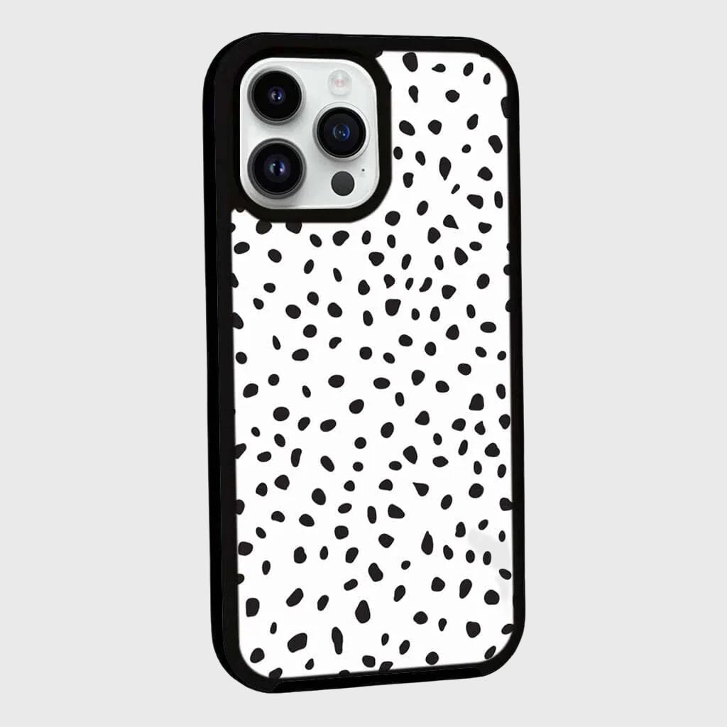 MagSafe iPhone 13 Pro White Polka Dots Case