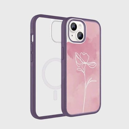 iPhone 15 Plus Case With MagSafe - Pink Flower Case