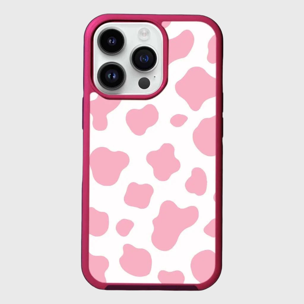 MagSafe iPhone 13 Pro Pink Cow Print Case