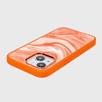 MagSafe iPhone 14 Plus Orange Swirl Case