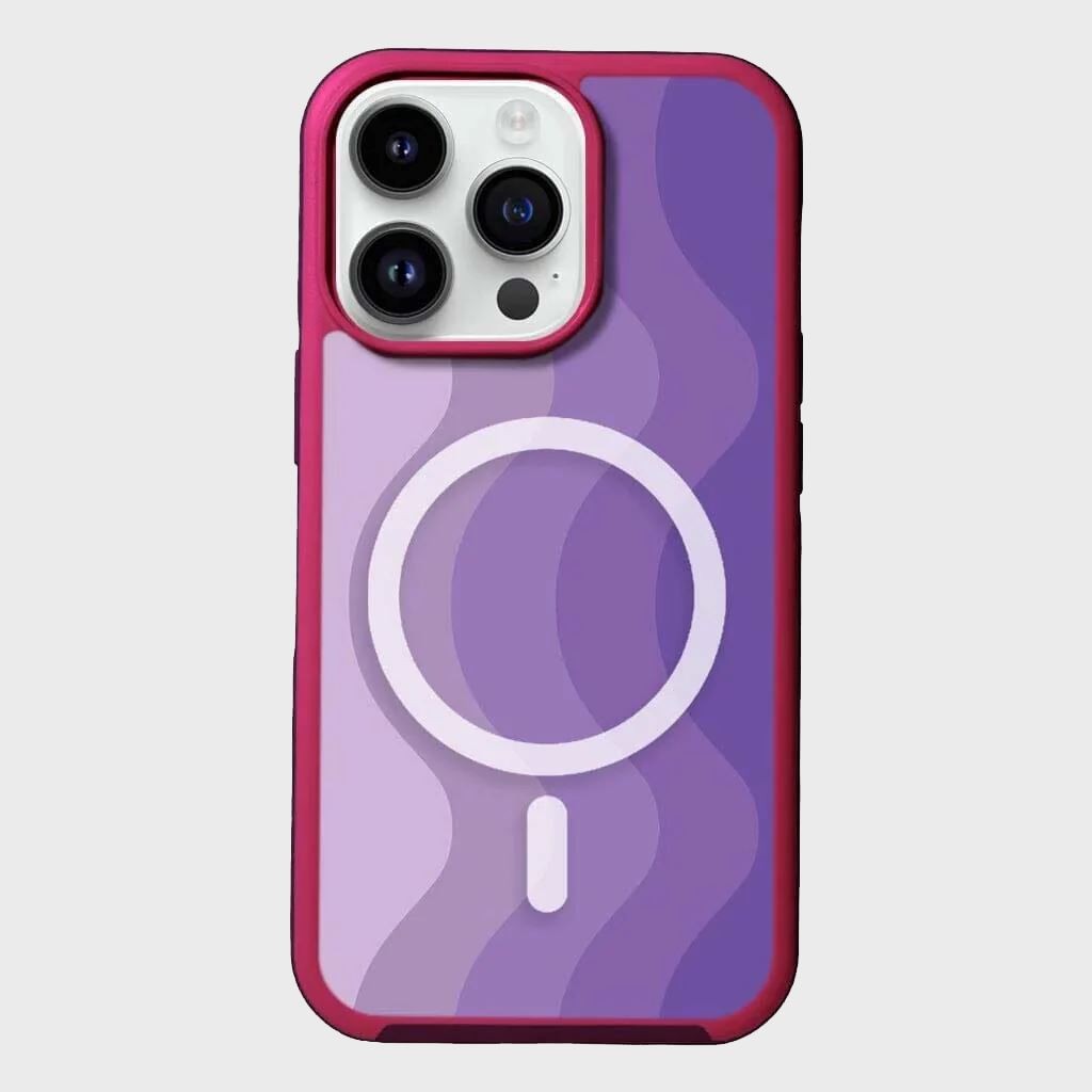 MagSafe iPhone 14 Pro Purple Wave Case