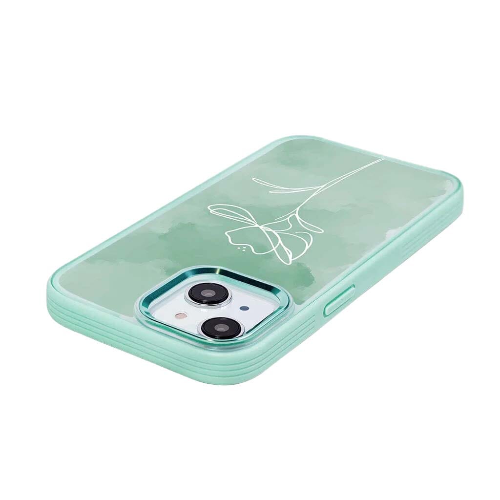 iPhone 15 Case With MagSafe - Green Flower