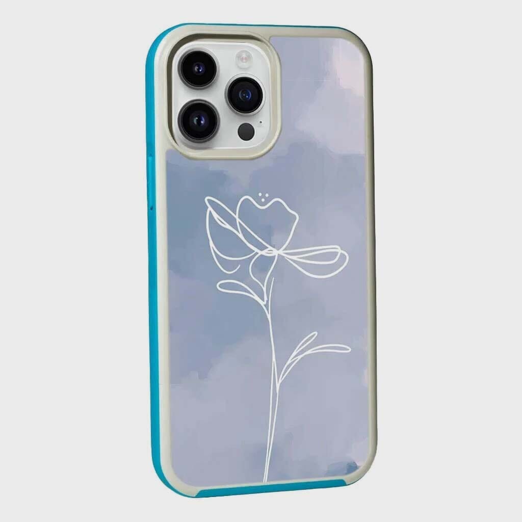 iPhone 15 Pro Max Case With MagSafe - Blue Flower