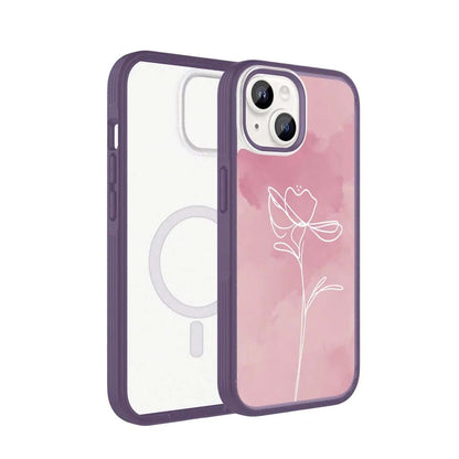 iPhone 15 Case With MagSafe - Pink Flower