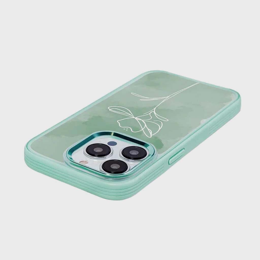 iPhone 15 Pro Case With MagSafe - Green Flower