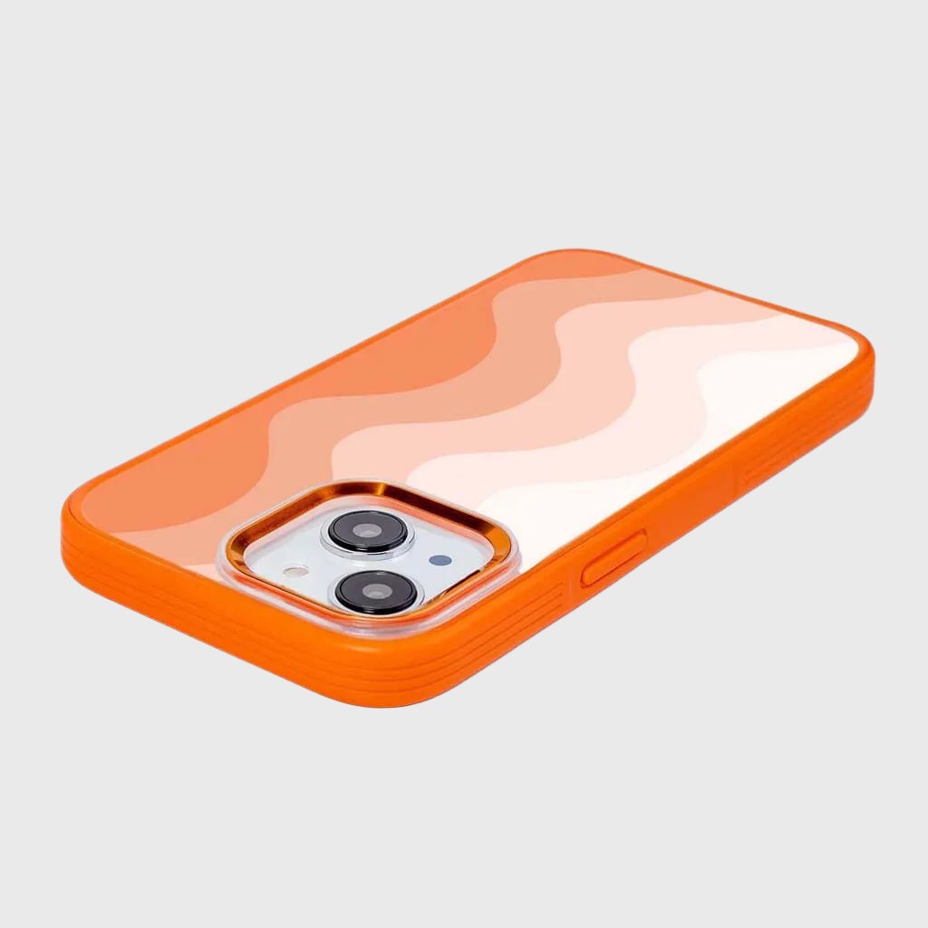 MagSafe iPhone 14 Plus Orange Wave Case