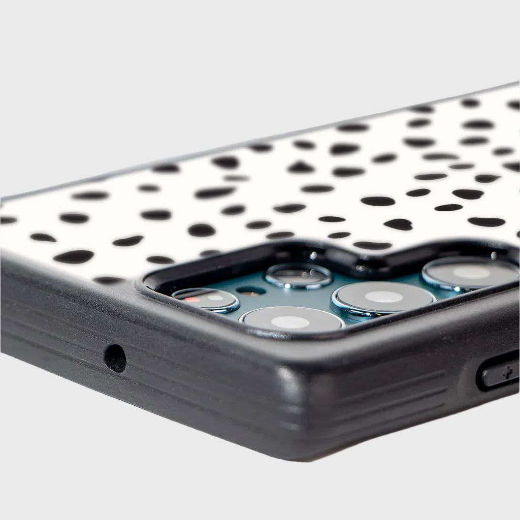 White Polka Dots Samsung Galaxy S22 Ultra Case