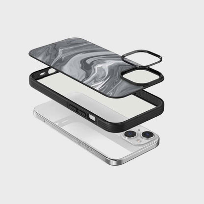 MagSafe iPhone 14 Black Swirl Case