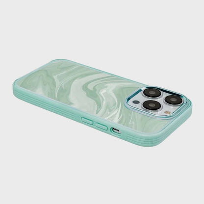 iPhone 15 Pro Max Case With MagSafe - Green Swirl