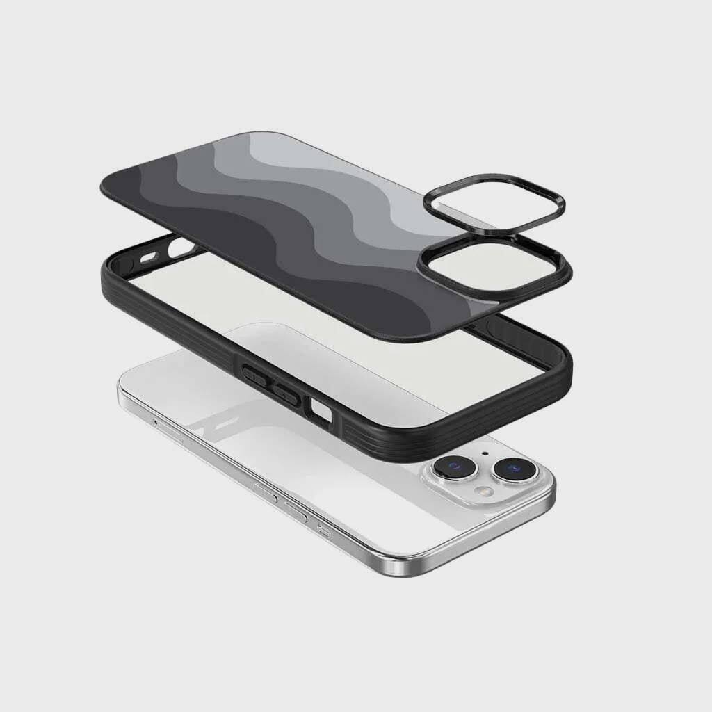 iPhone 15 Plus Case With MagSafe - Black Wave