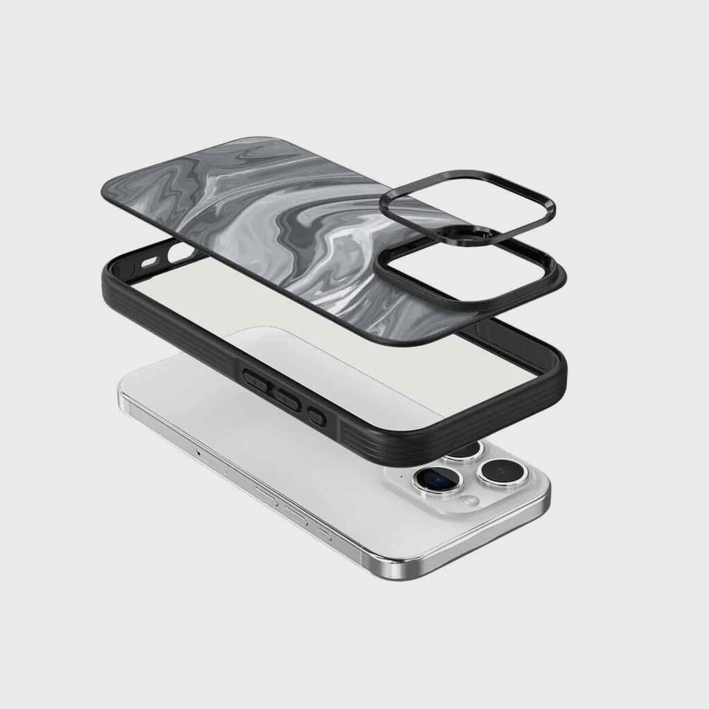 iPhone 15 Pro Case With MagSafe - Black Swirl