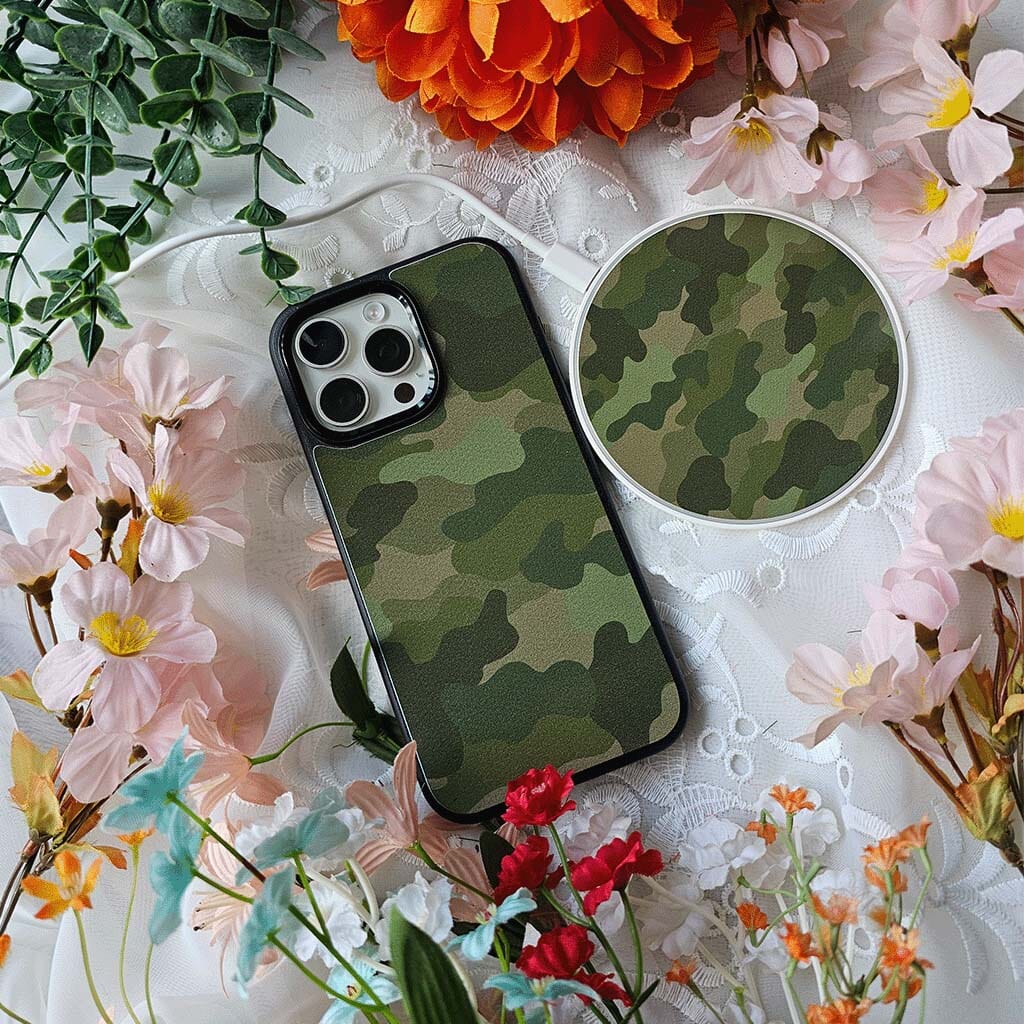 MagSafe iPhone 14 Pro Green Camo Case