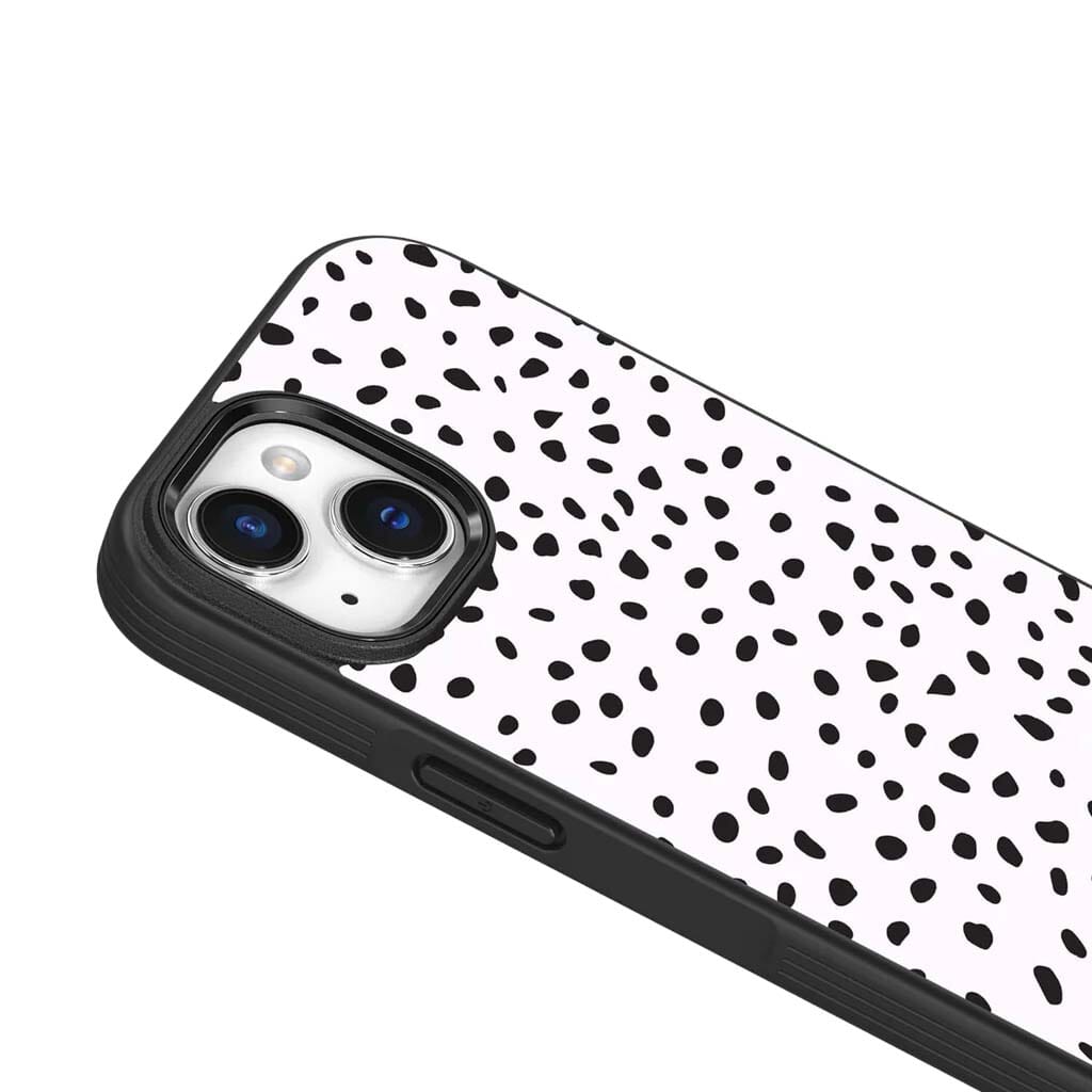 iPhone 16e Case With MagSafe - White Polka