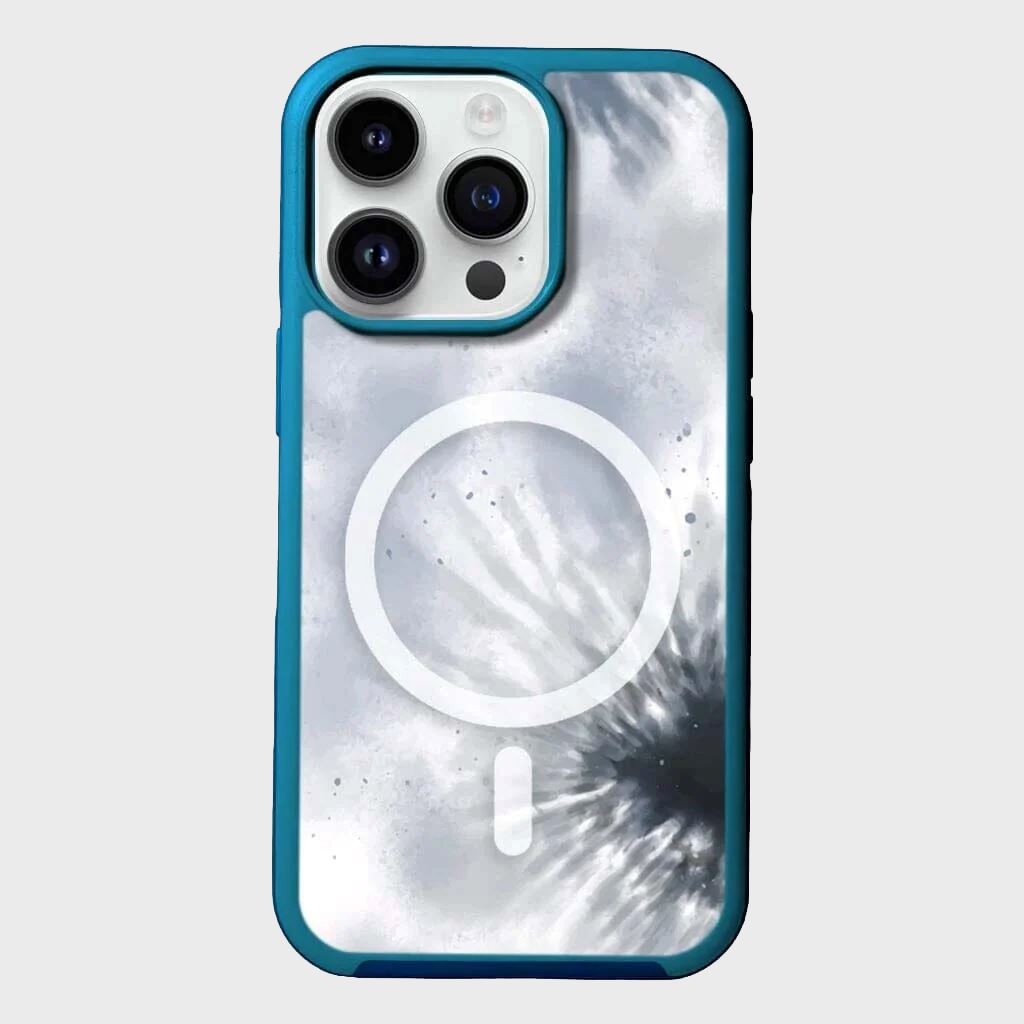 MagSafe iPhone 14 Pro Max Blue Tie Dye Case