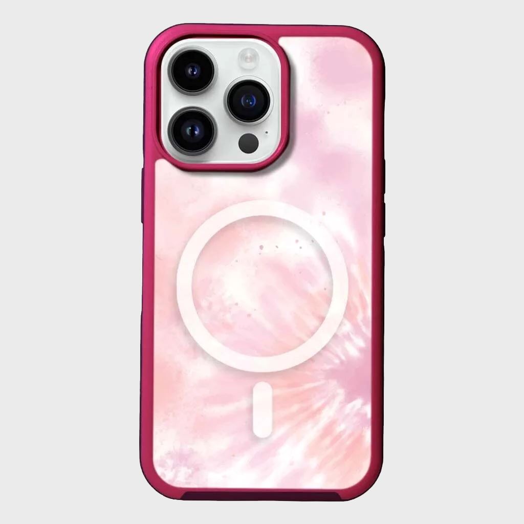 MagSafe iPhone 14 Pro Pink Tie Dye Case