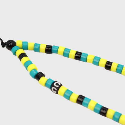 Yellow And Black Beaded Phone Charm