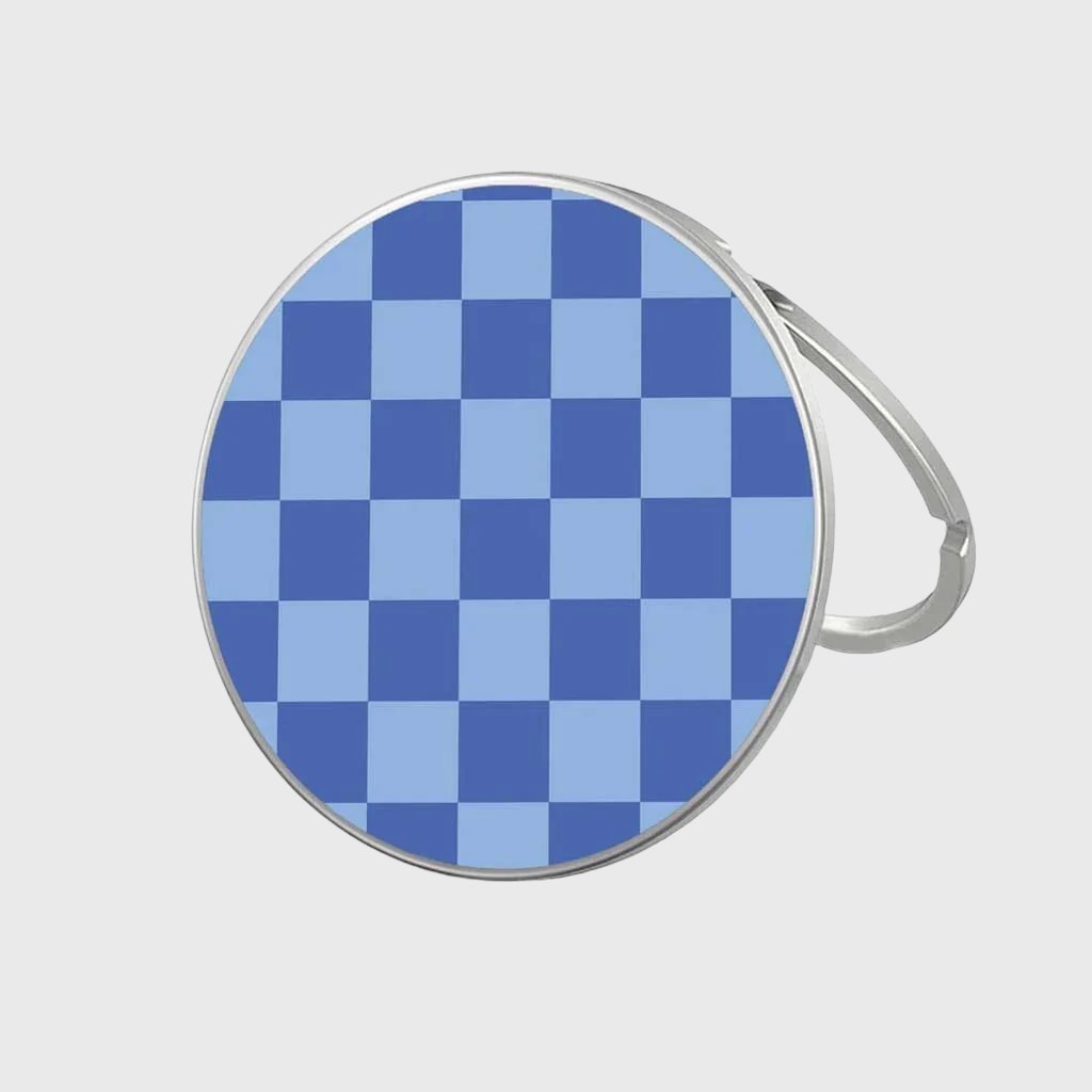 MagSafe Wireless Charger - Blue Checkerboard Pattern