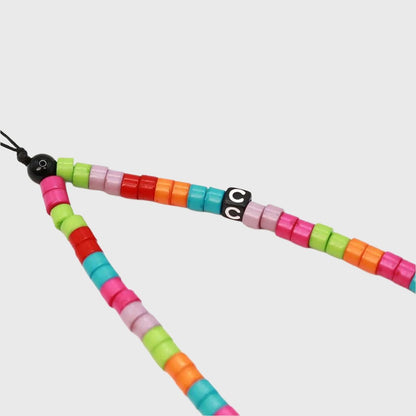 Retro Multicolor Beaded Phone Charm