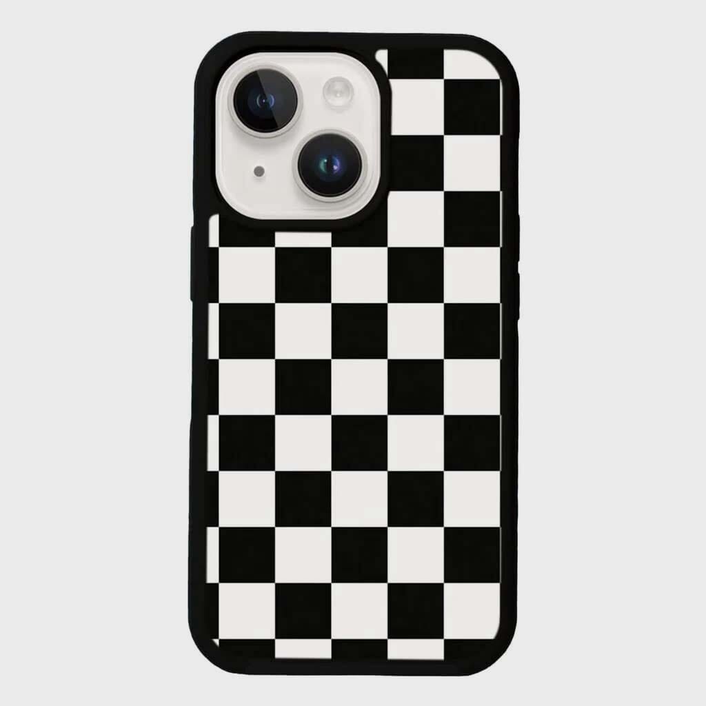 MagSafe iPhone 13 Black Checkerboard Print Case