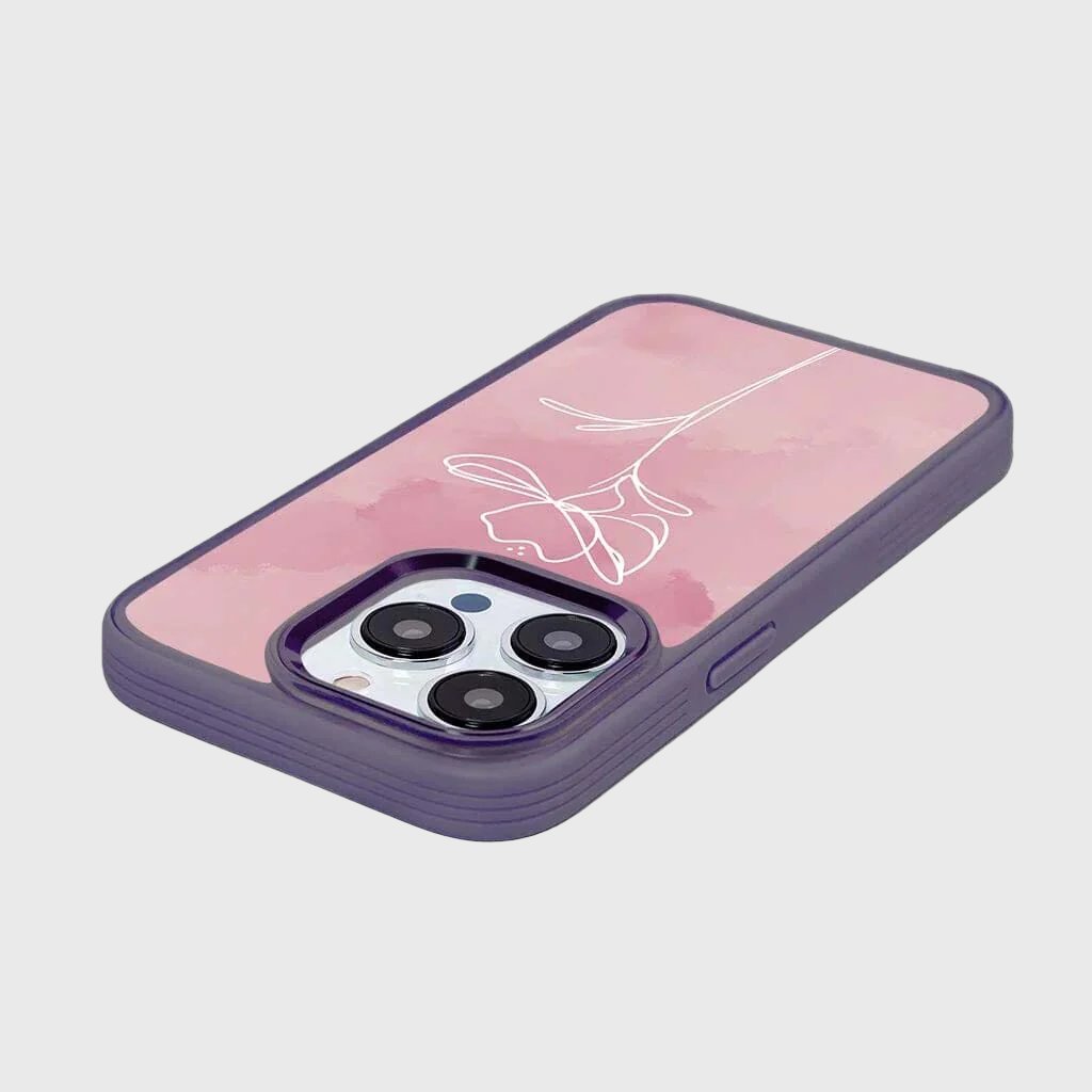 iPhone 15 Pro Case With MagSafe - Pink Flower