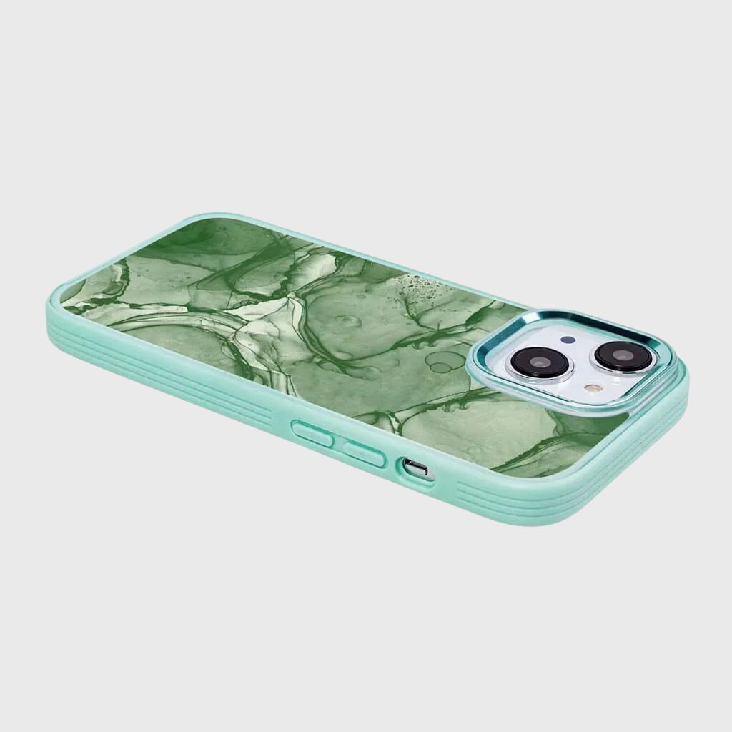 MagSafe iPhone 14 Plus Green Marble Case