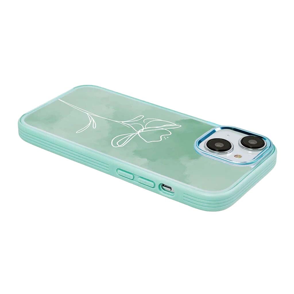 iPhone 15 Case With MagSafe - Green Flower