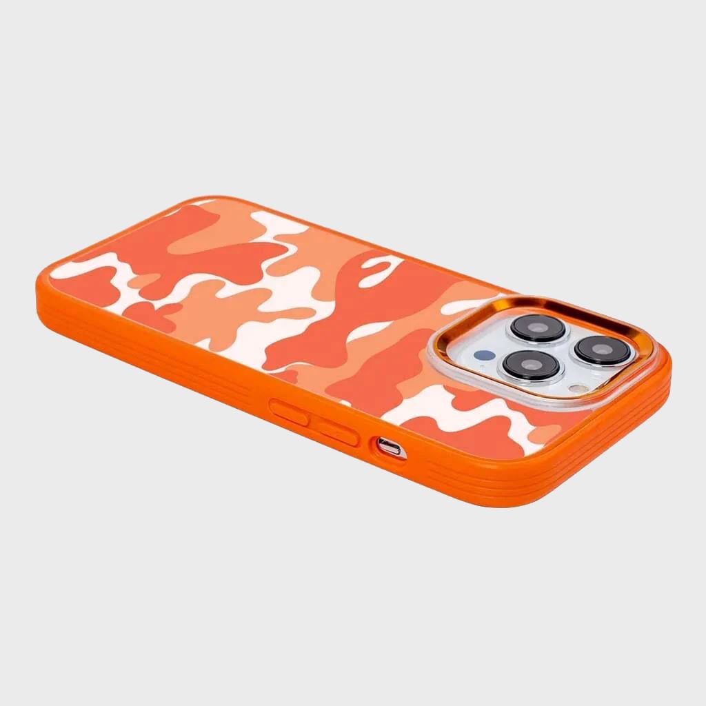 MagSafe iPhone 14 Pro Orange Camo Case