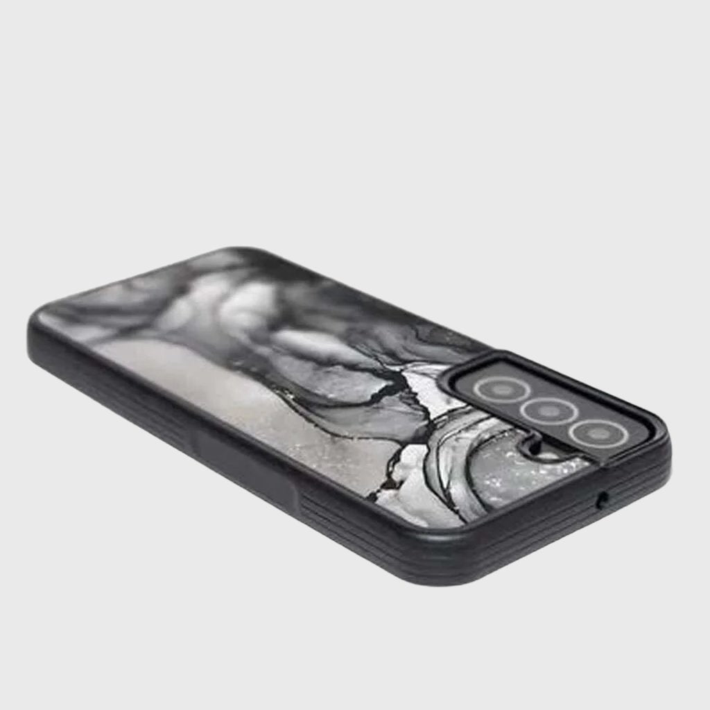 Black Samsung Galaxy S22 Marble Case