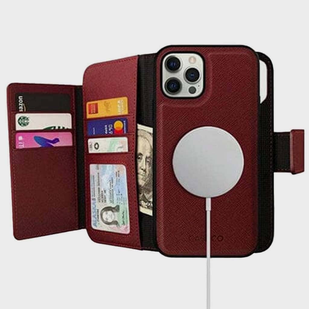 MagSafe iPhone 13 Pro Leather Wallet Case - Sunset Blvd