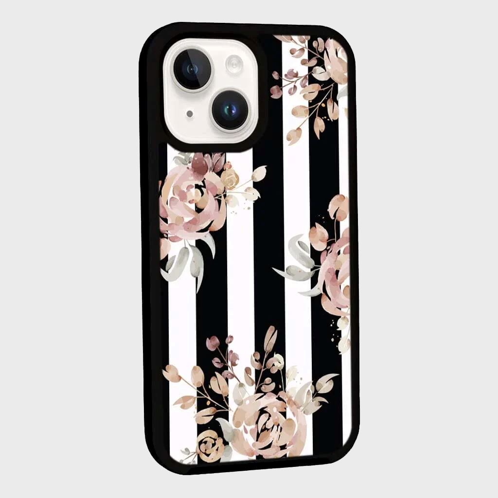 MagSafe iPhone 14 Pro Black Flower Case