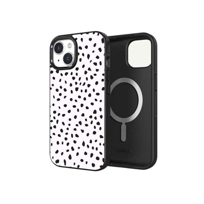 iPhone 15 Case With MagSafe - White Polka