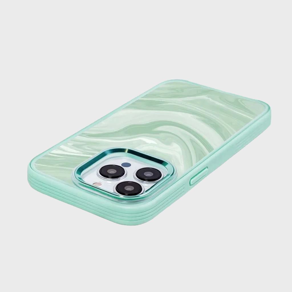 MagSafe iPhone 14 Pro Max Teal Swirl Case