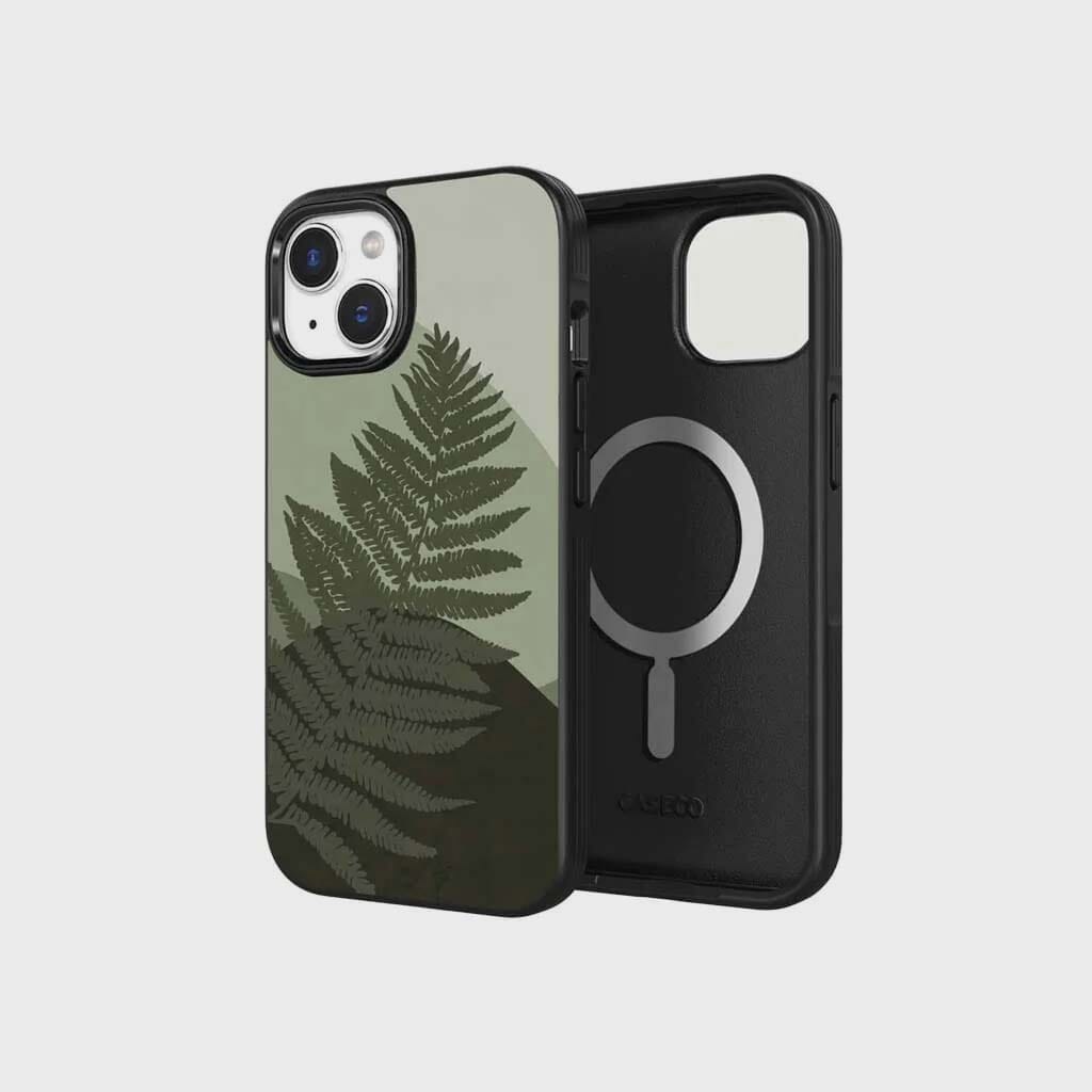 iPhone 15 Case With MagSafe - Green Leaf