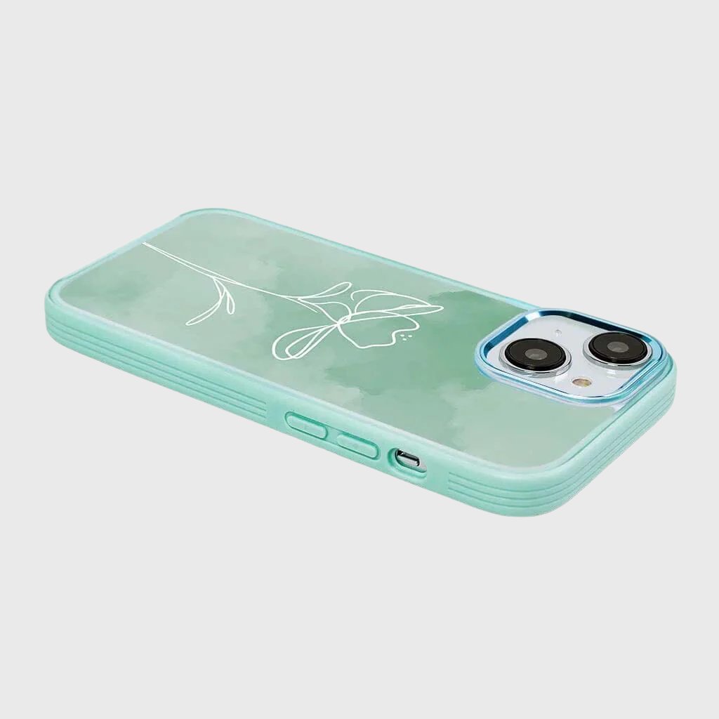 iPhone 15 Plus Case With MagSafe - Green Flower