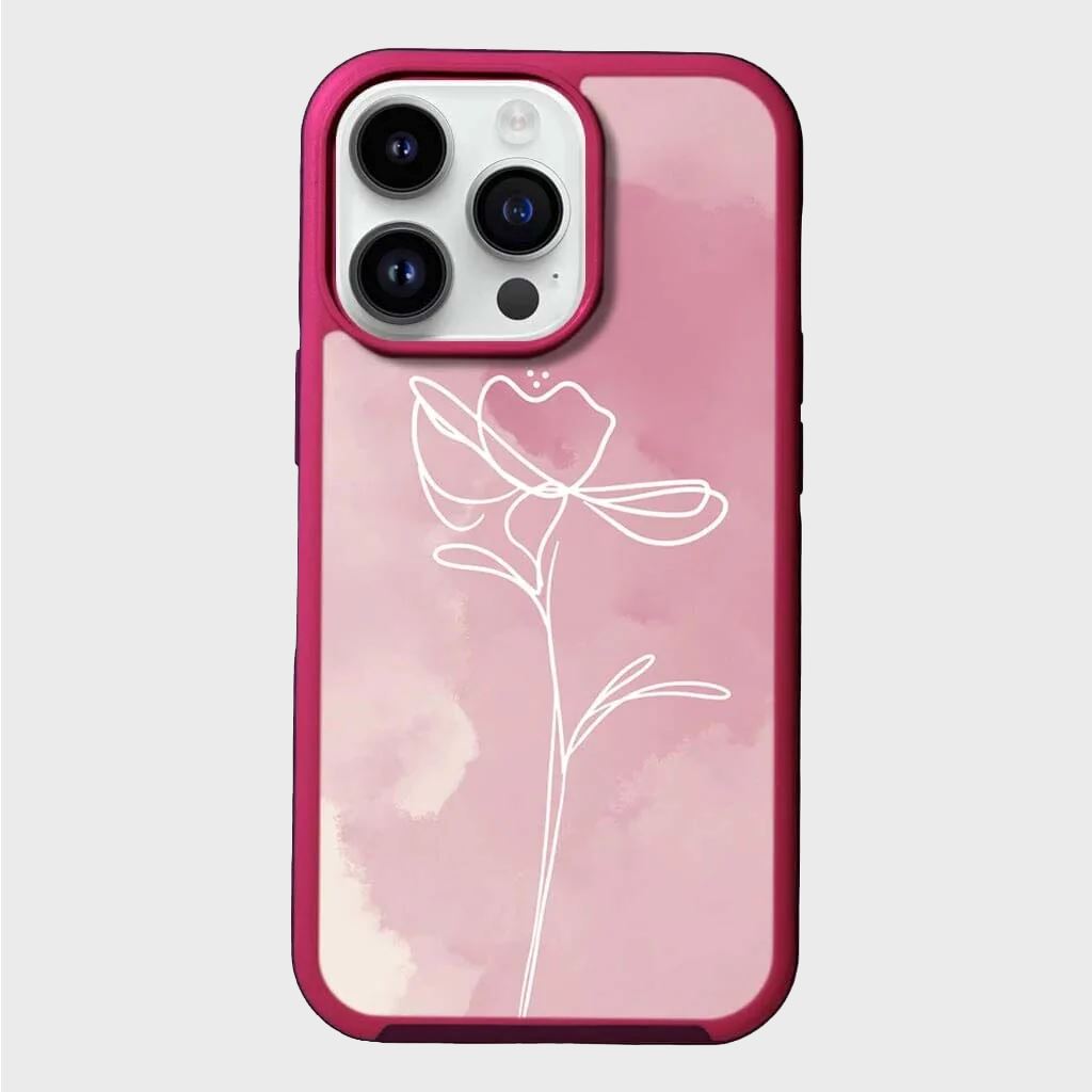 MagSafe iPhone 14 Pro Pink Flower Case