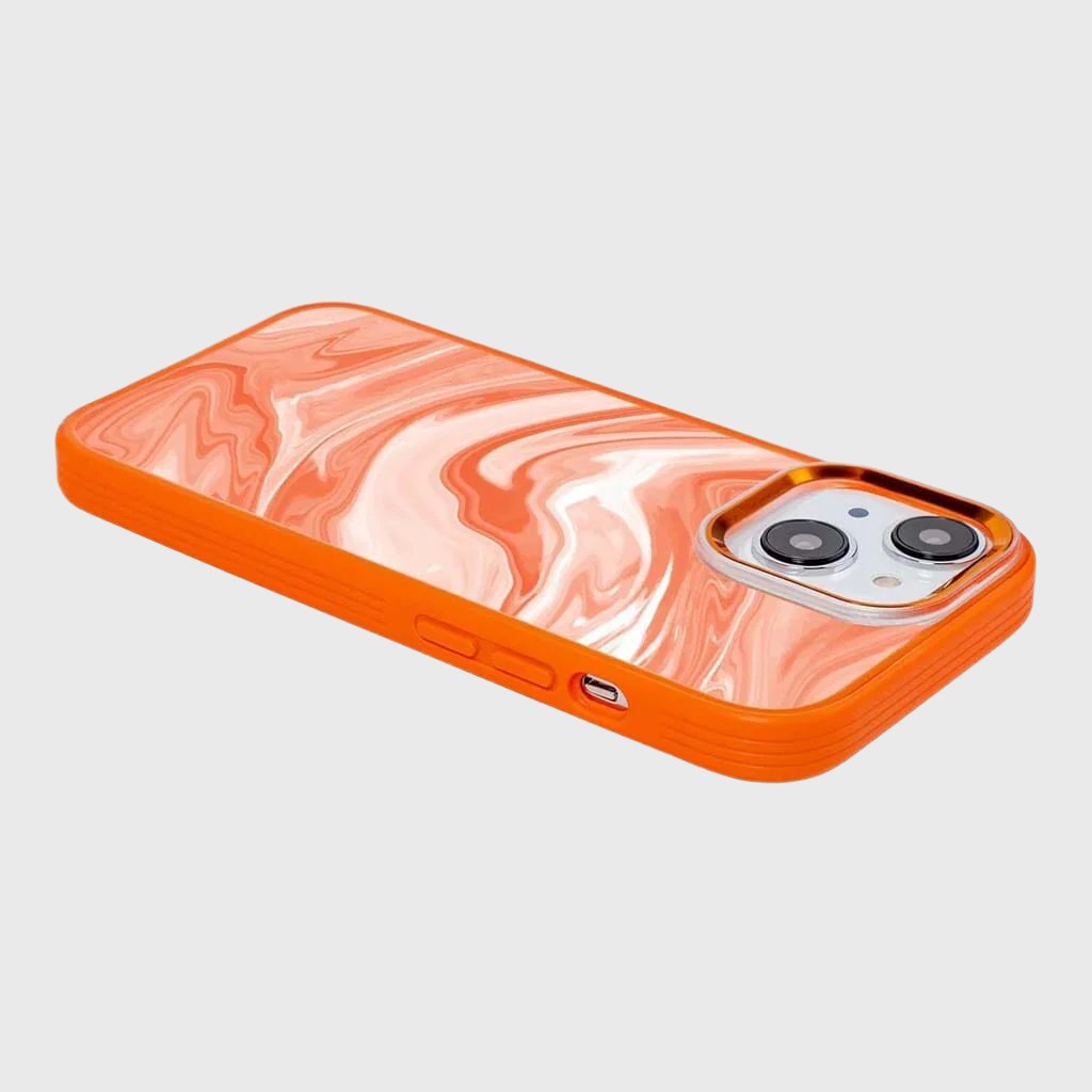 MagSafe iPhone 14 Orange Swirl Case