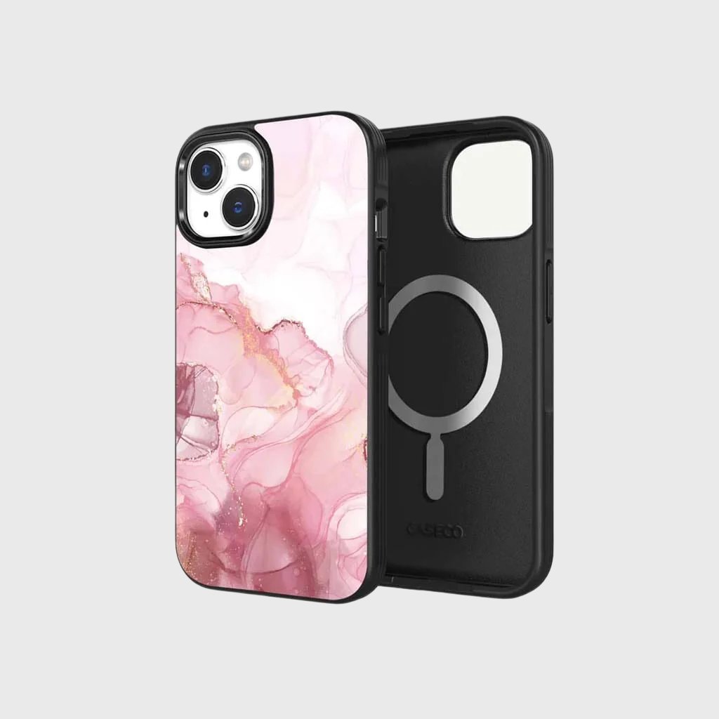 iPhone 15 Plus Case With MagSafe - Pink Marble