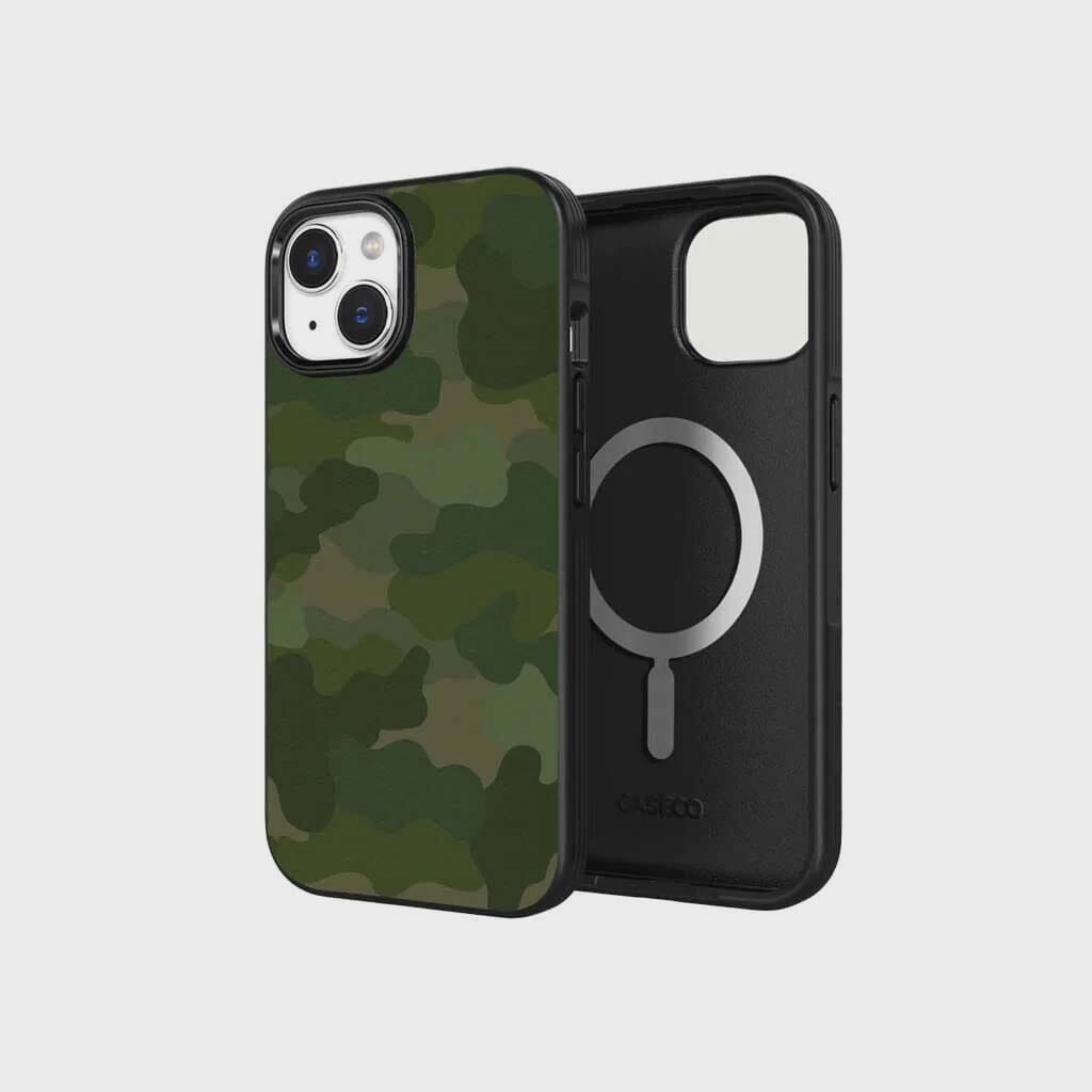 iPhone 15 Case With MagSafe - Green Camo