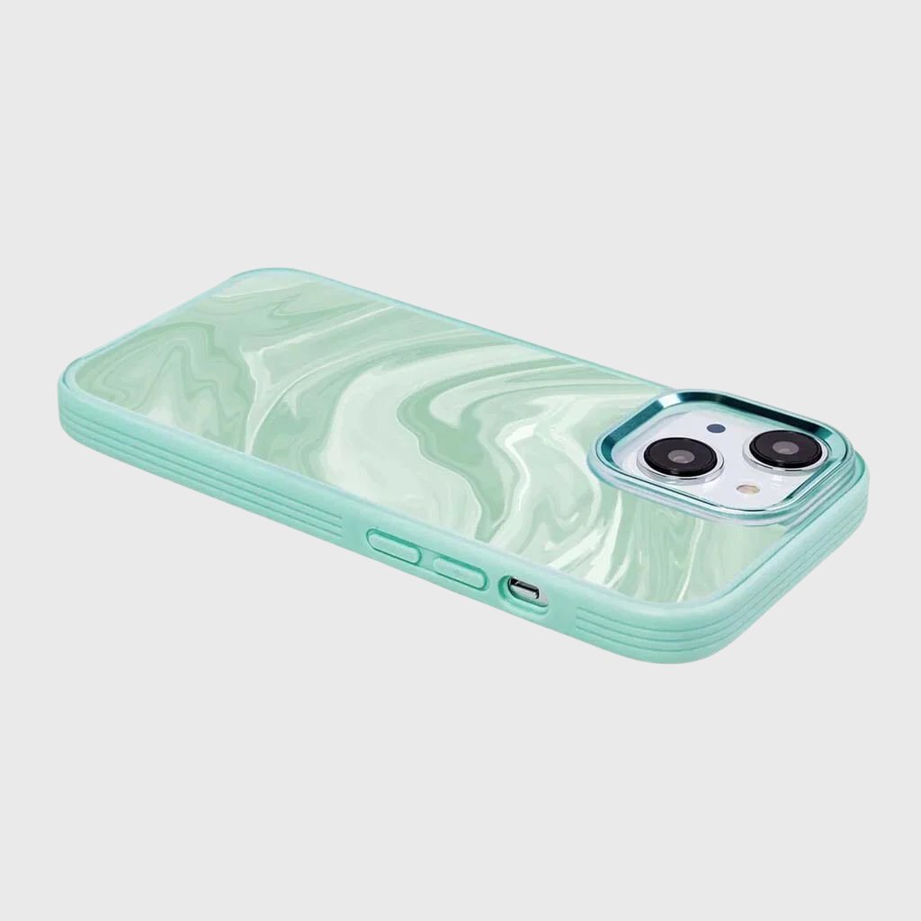 MagSafe iPhone 14 Plus Teal Swirl Case