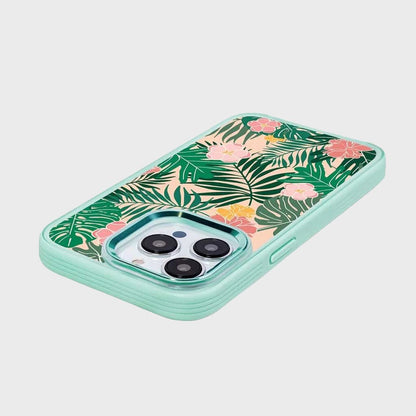 MagSafe iPhone 14 Pro Max Teal Wild Flower Case