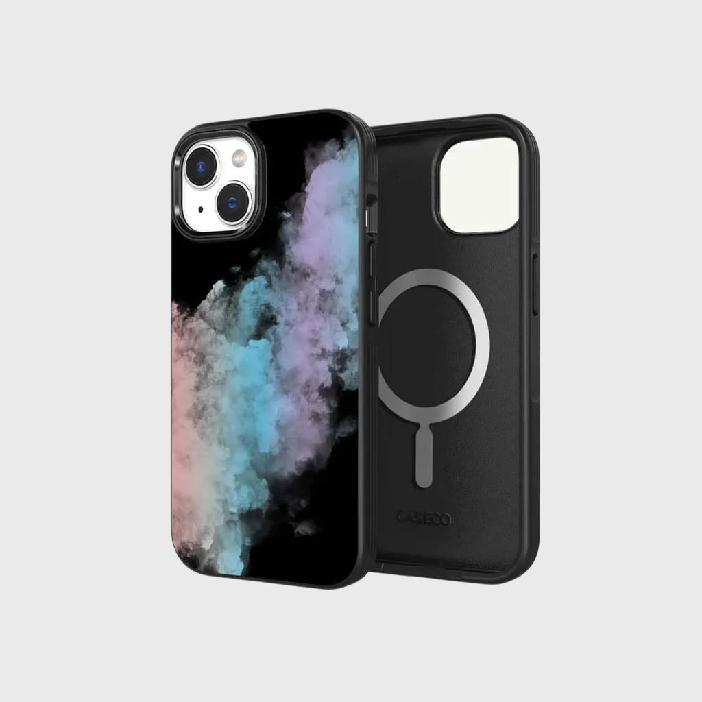 iPhone 15 Plus Case With MagSafe - Rainbow Cloud