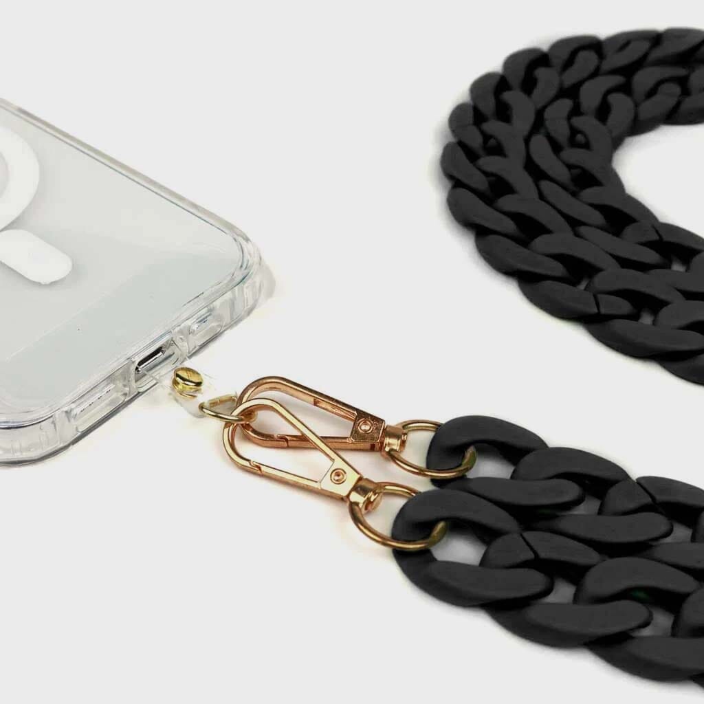 Black Crossbody Phone Chain