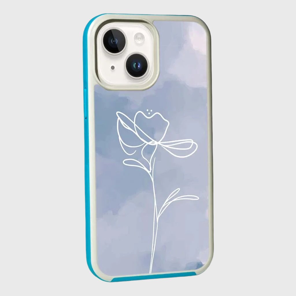 MagSafe iPhone 14 Plus Blue Flower Case